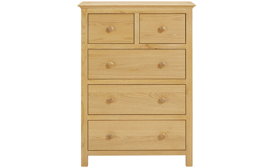 Morland Oak 2 Over 3 Chest Of Drawers