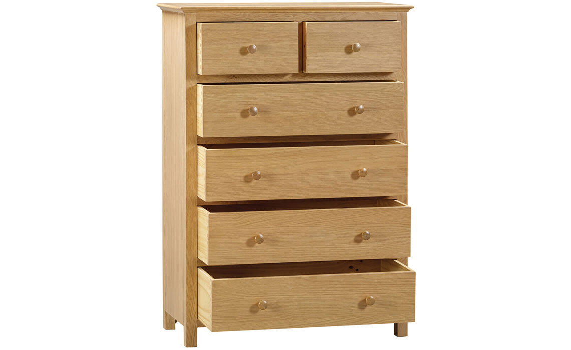 Morland Oak 2 Over 4 Chest Of Drawers