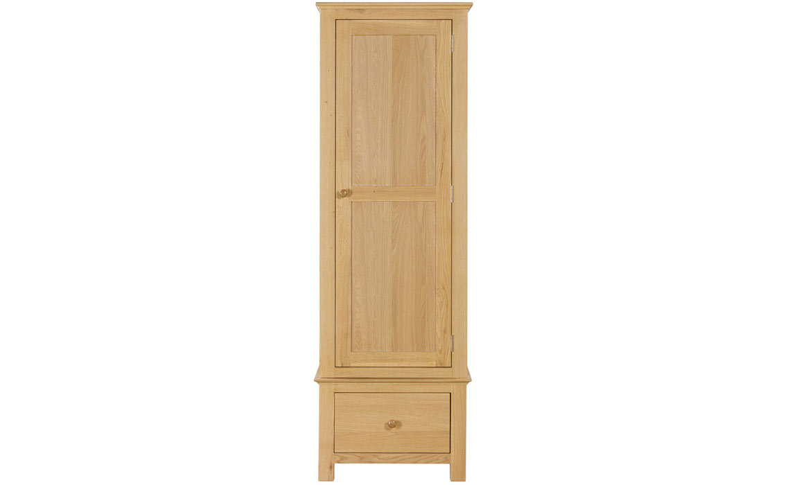 Morland Oak Single Wardrobe With Drawer