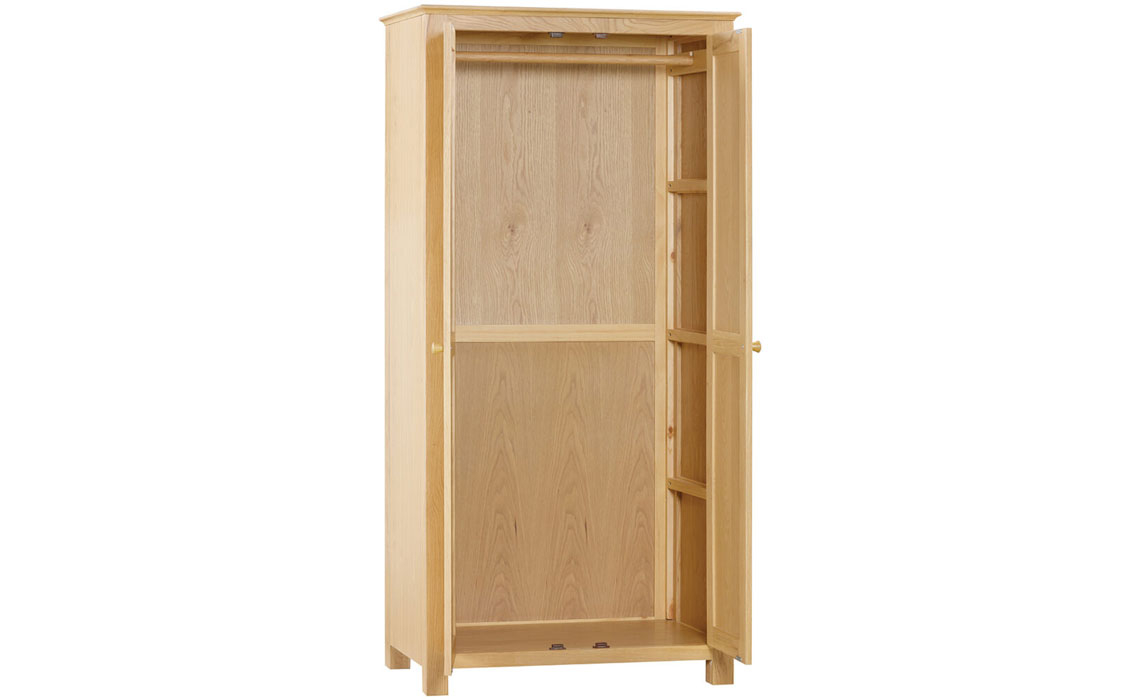 Morland Oak Full Hanging Double Wardrobe