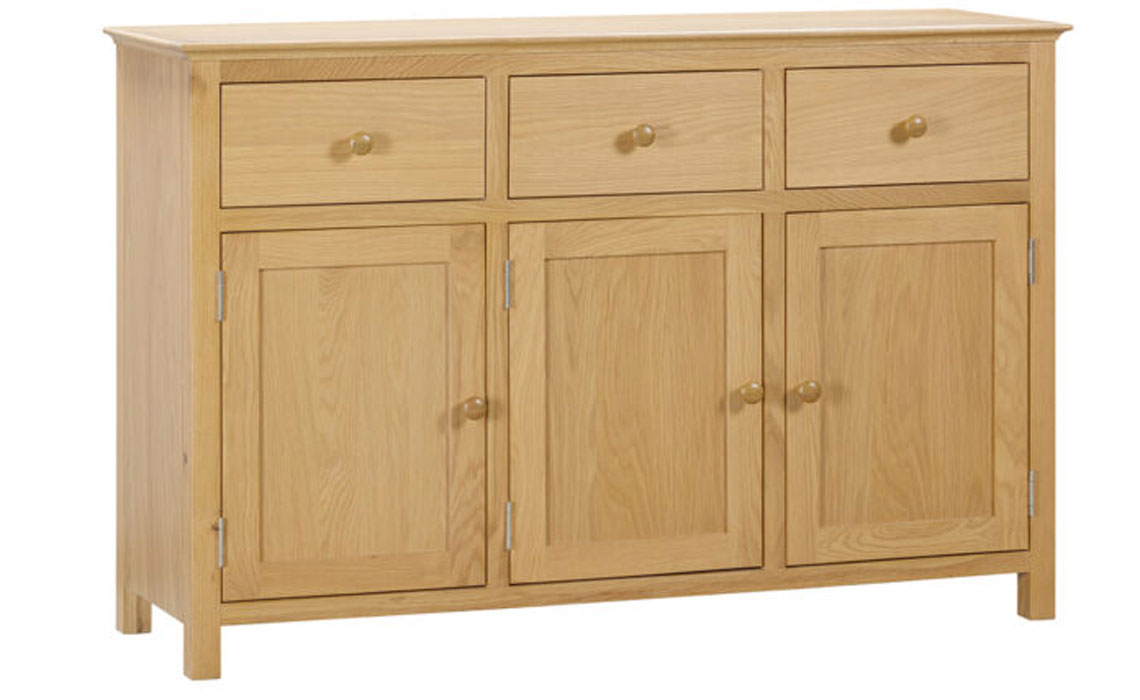 Morland Oak 3 Door 3 Drawer Sideboard