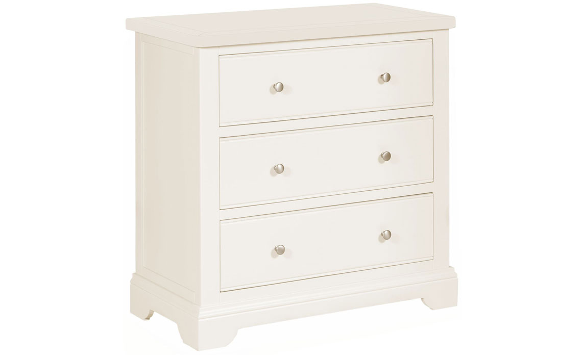 Portland White 3 Drawer Chest