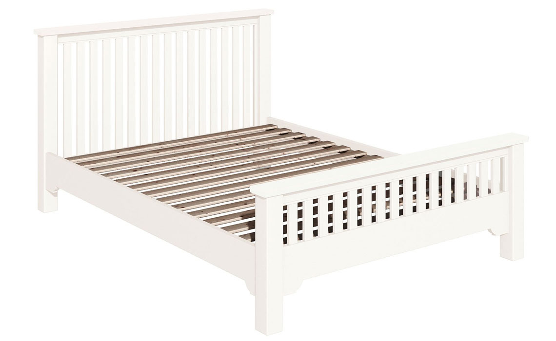 Portland White 5ft Kingsize Chunky Bed Frame