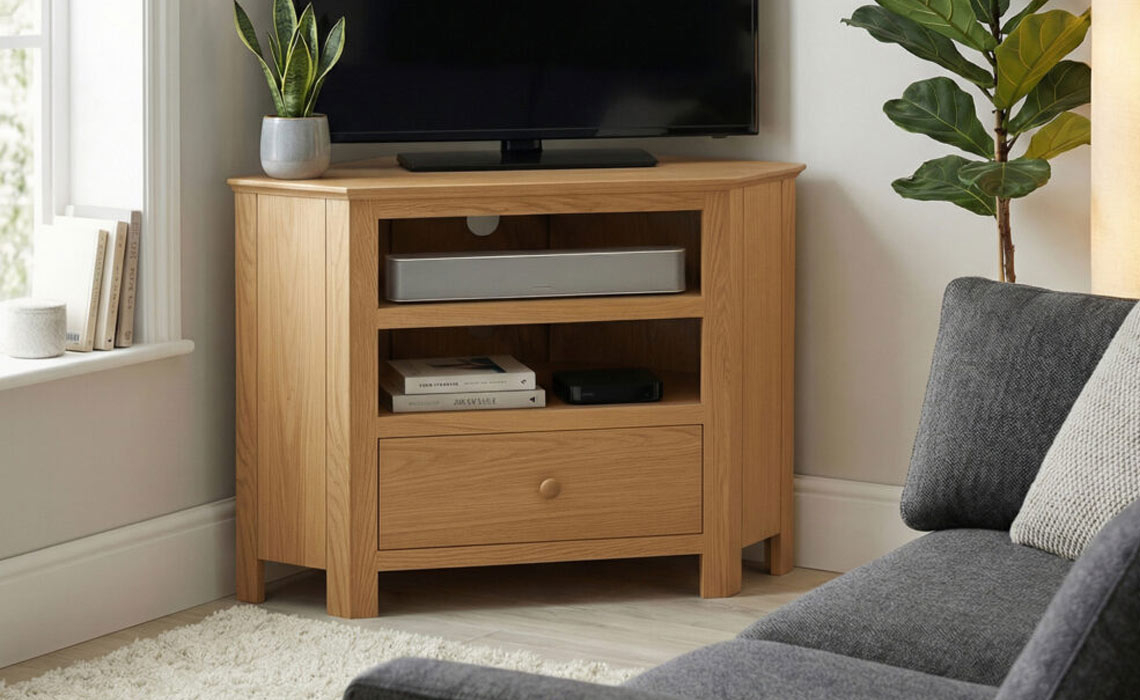 Morland Oak Corner TV Unit