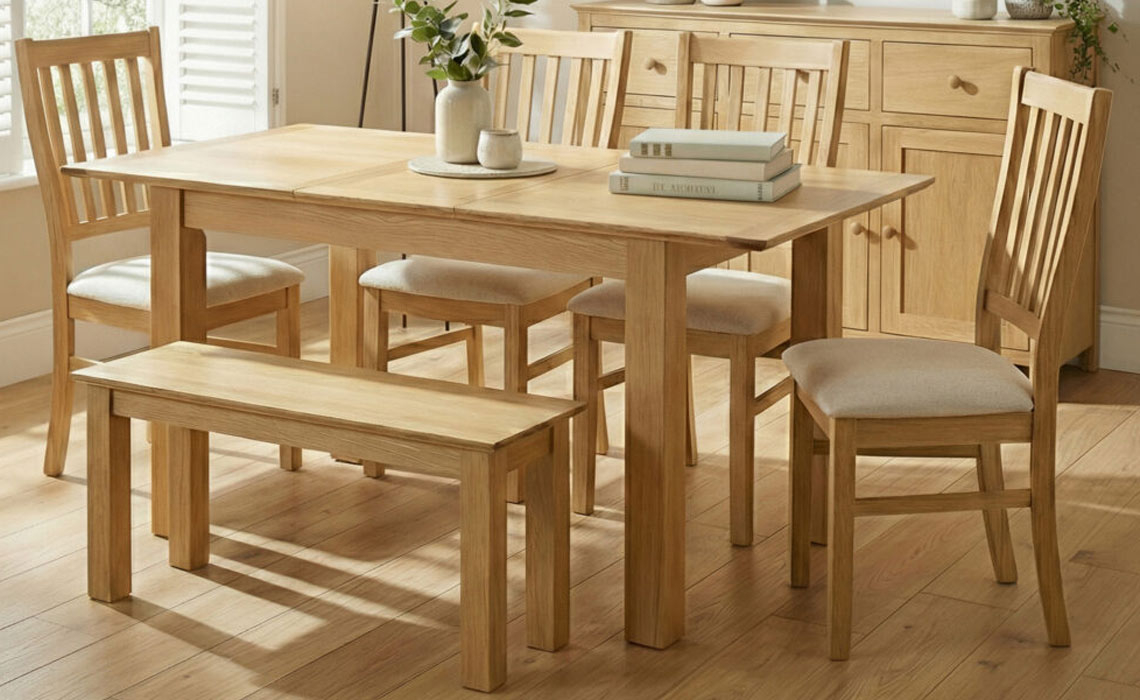 Morland Oak 120-155cm Extending Table