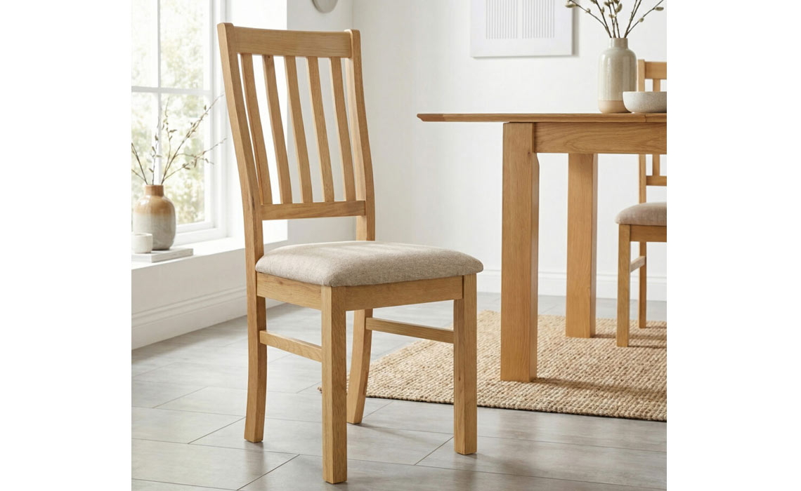 Morland Oak Slatted Dining Chair