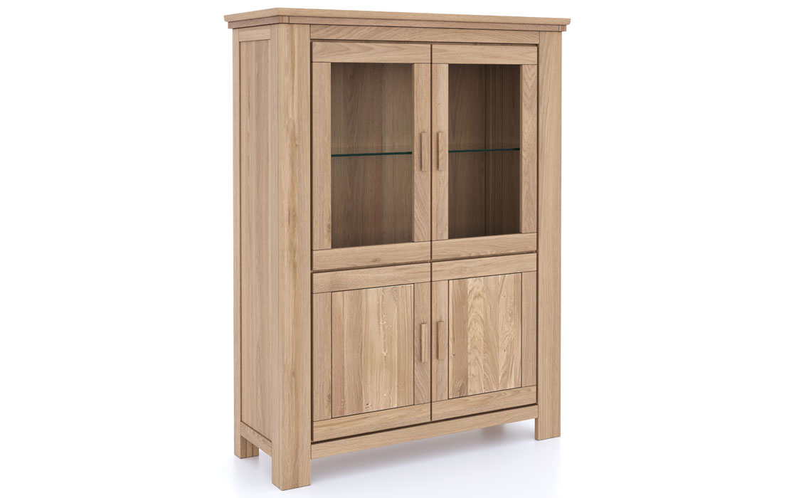 Saronno Oak Display Cabinet 