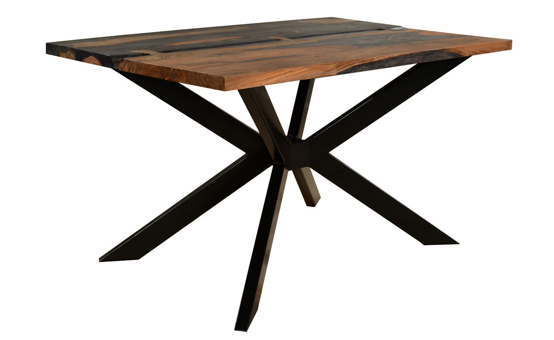 Goa Solid Sheesham Live Edge 135cm Dining Table 