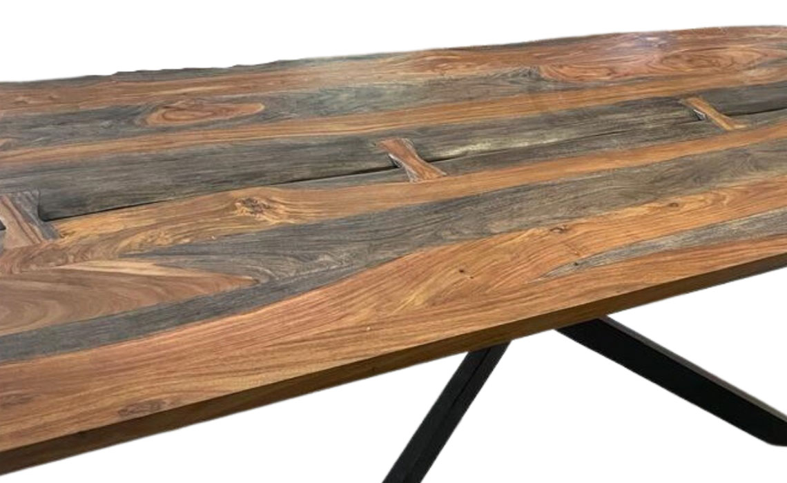 Goa Solid Sheesham Live Edge 220cm Dining Table