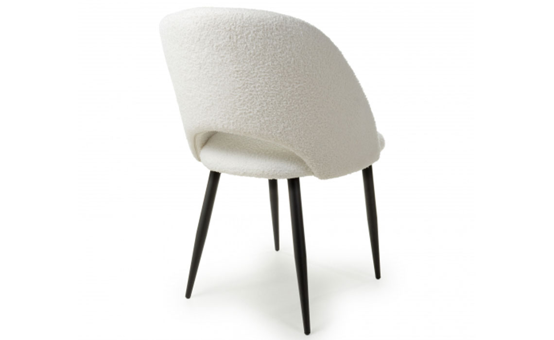 Antalya Boucle Dining Chair - White