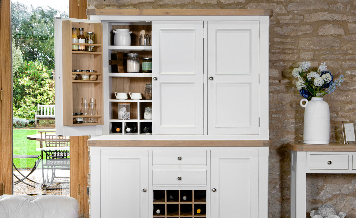 Cheshire White Painted Triple Larder Unit Top