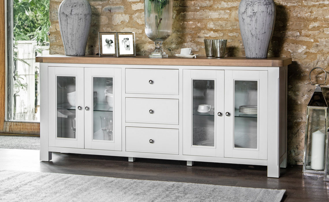 Cheshire White Painted 4 Door Sideboard