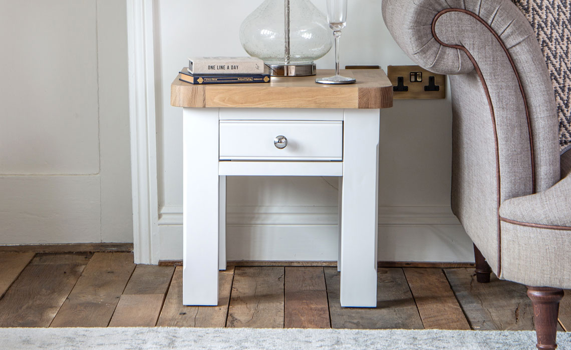 Cheshire White Painted Lamp Table