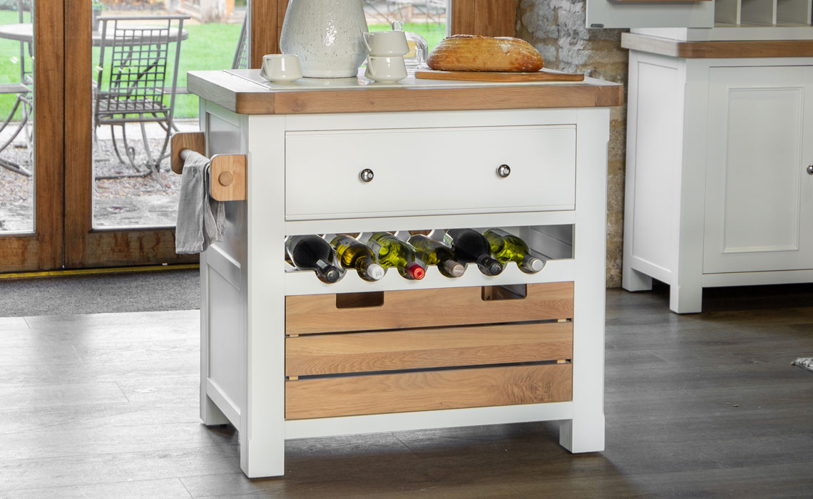 Cheshire White Painted Small Kitchen Island