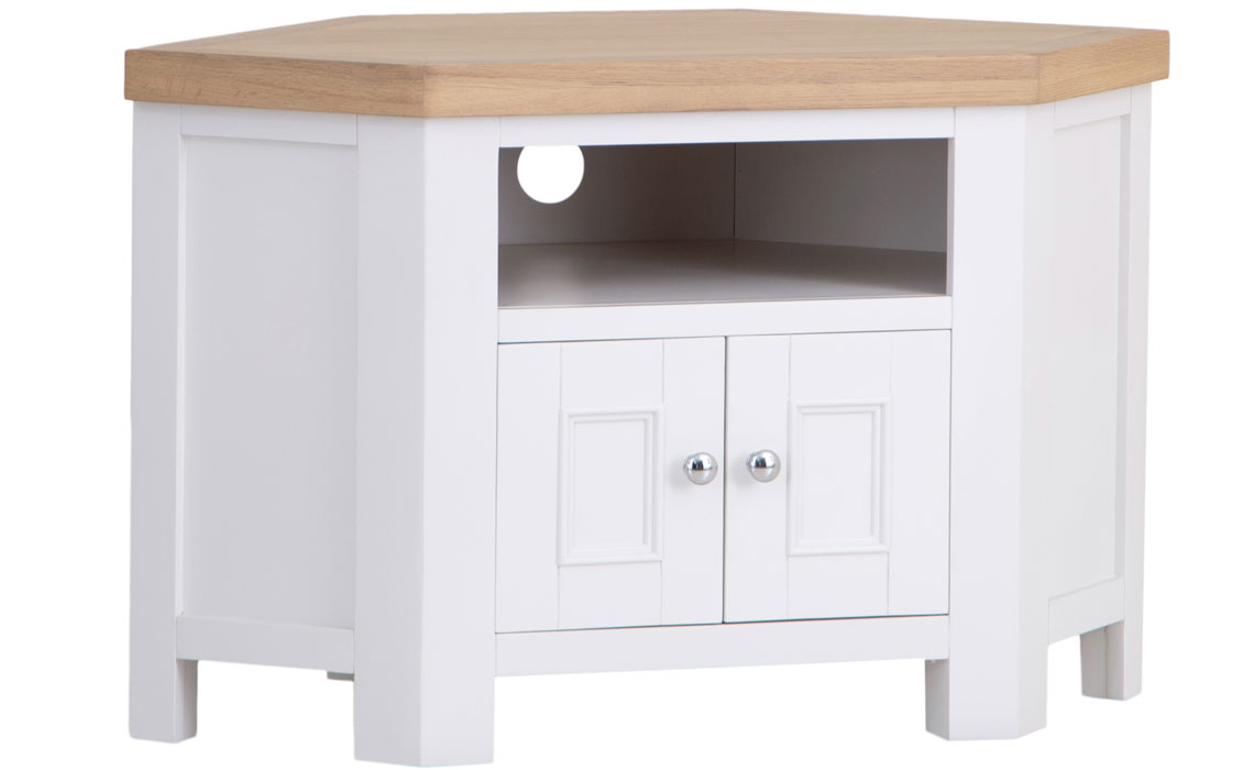 Cheshire White Painted Corner TV Unit