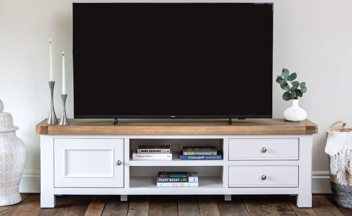 Cheshire White Painted Large TV Unit