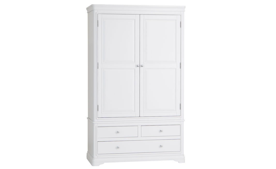 Chantilly White Painted 2 Door Wardrobe 