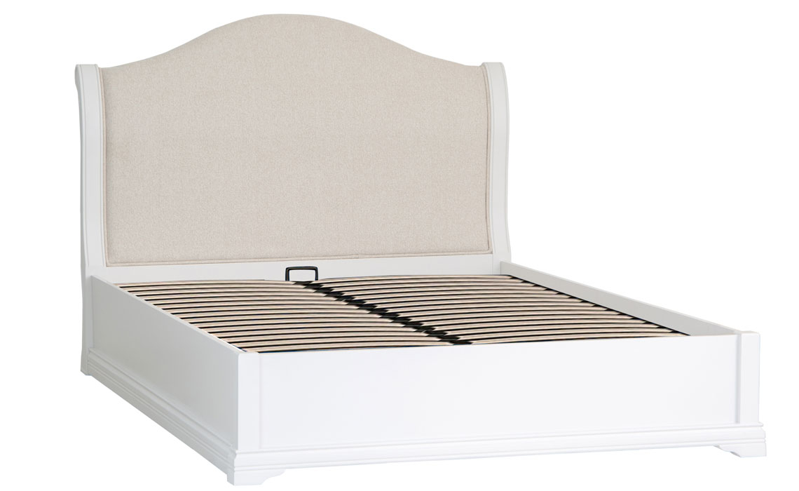Chantilly White Painted 6ft Electric Ottoman Bed
