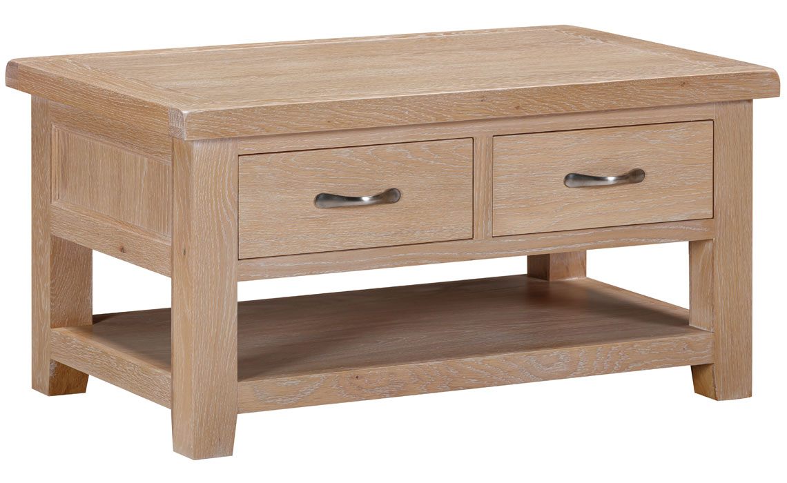 Berkley Oak Coffee Table With Drawers