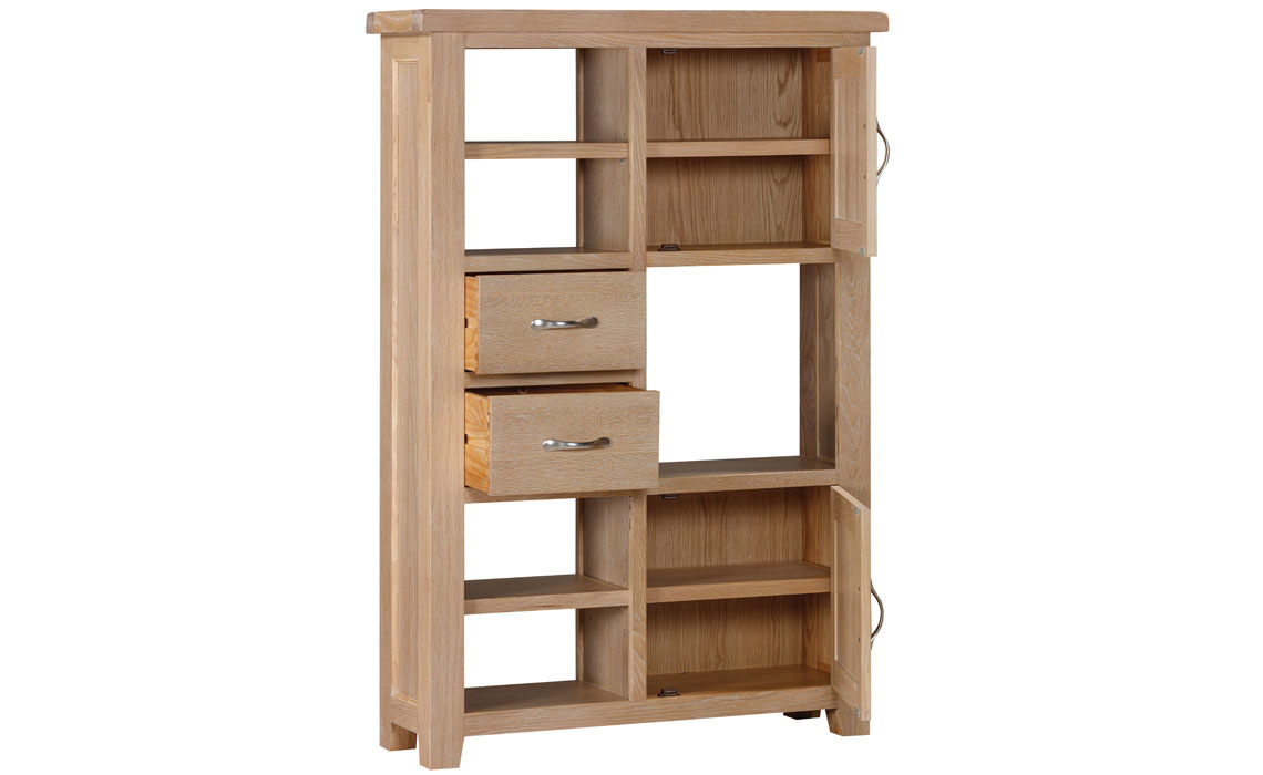Berkley Whitewash Oak Tall Display Cabinet