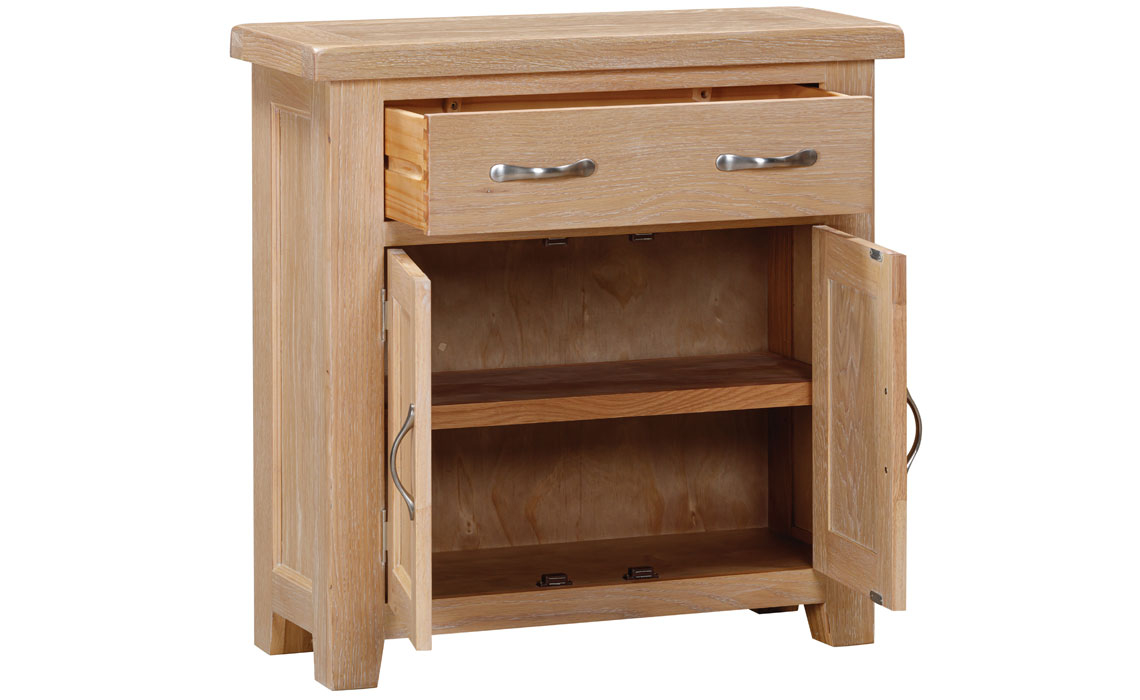 Berkley Whitewash Oak Compact Sideboard