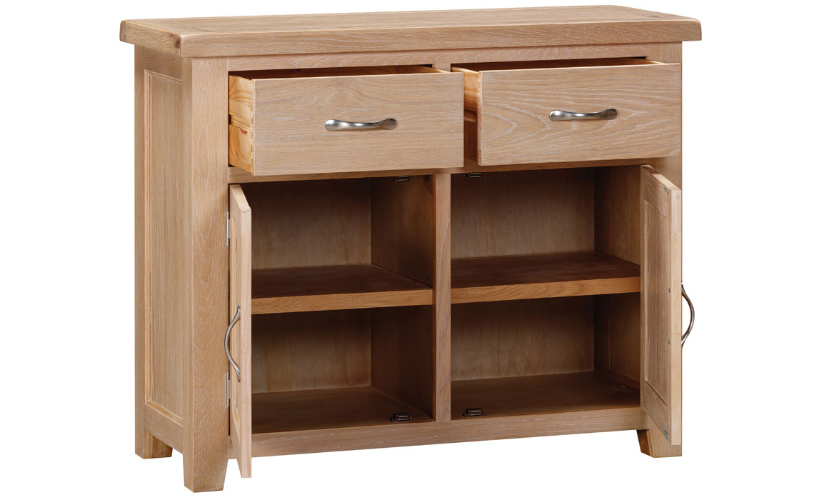 Berkley Whitewash Oak 2 Door 2 Drawer Sideboard