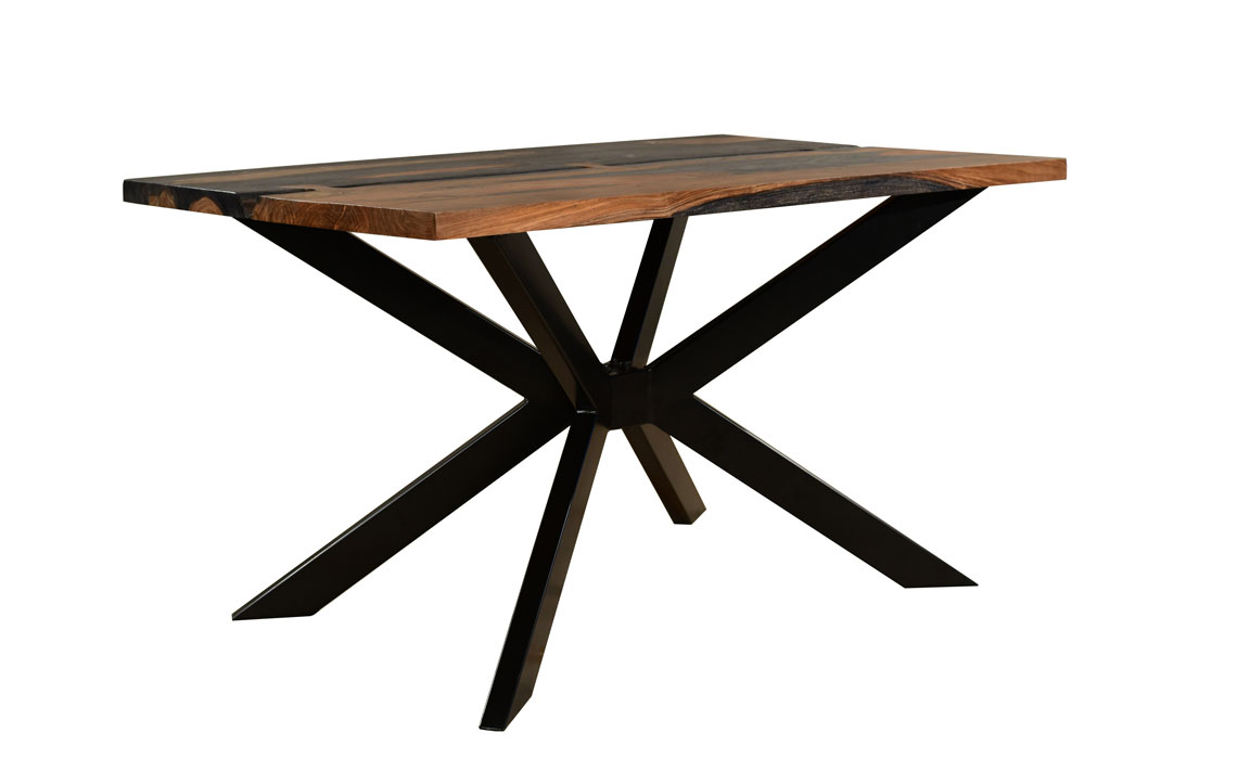 Goa Solid Sheesham 135cm Split Star Leg Dining Table