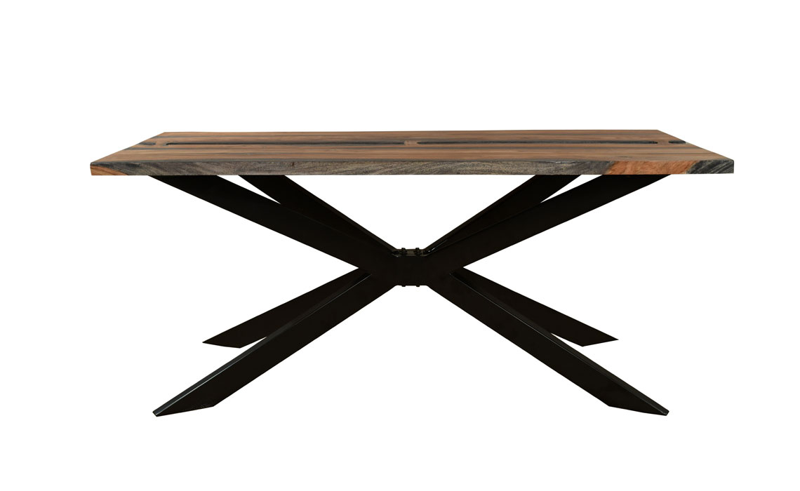 Goa Solid Sheesham 135cm Split Star Leg Dining Table