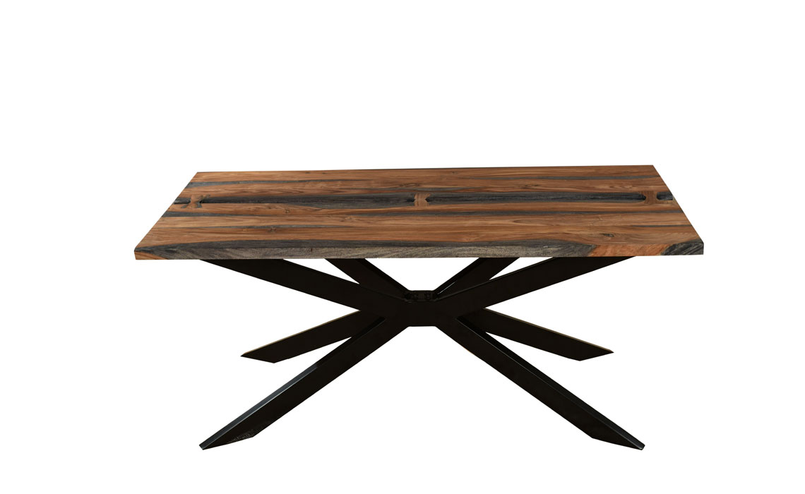 Goa Solid Sheesham 175cm Split Star Leg Dining Table