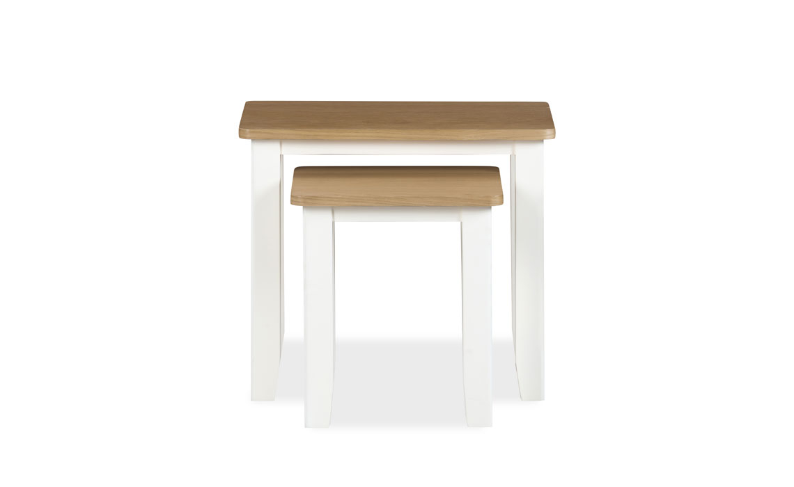 Olsen White Painted Oak Nest Of 2 Tables