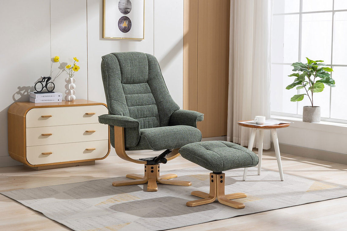 Sardinia Swivel Recliner & Footstool 