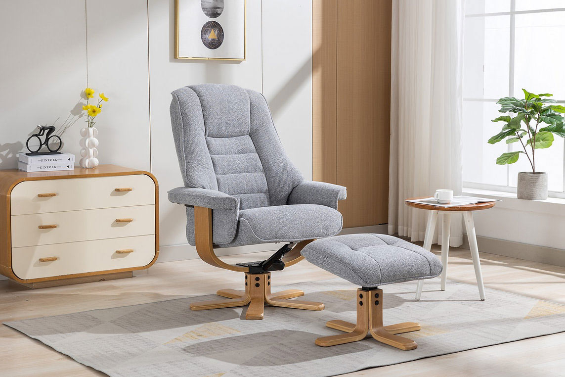 Sardinia Swivel Recliner & Footstool 