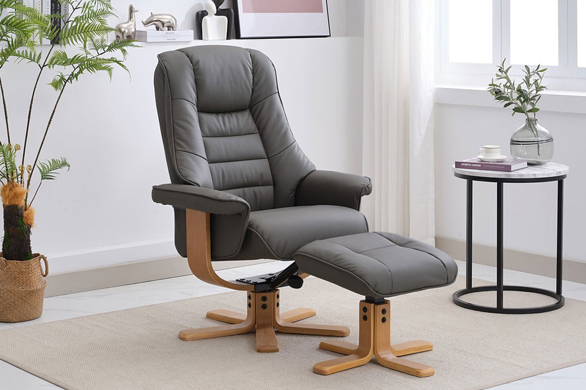 Sardinia Swivel Recliner & Footstool 