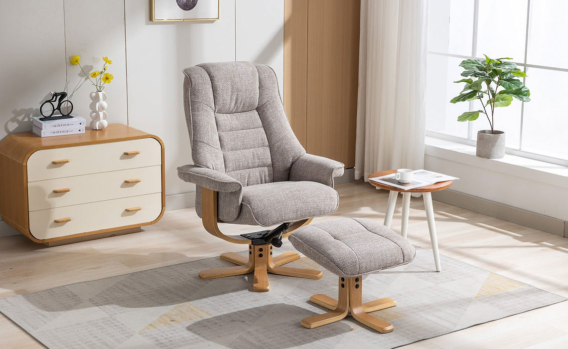 Sardinia Swivel Recliner & Footstool 