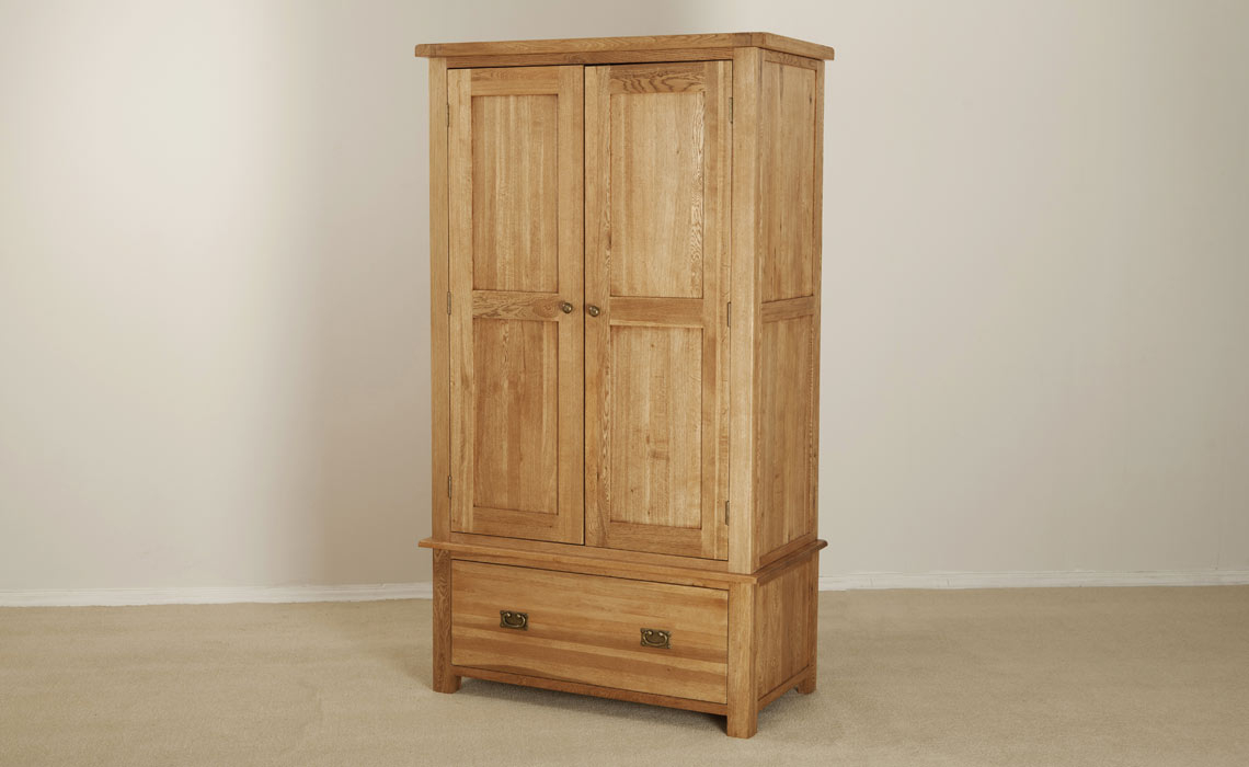 Framlingham Solid Oak 1 Drawer Wardrobe