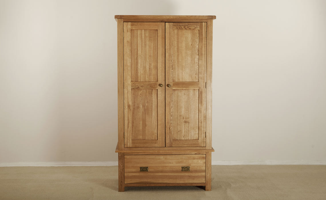 Framlingham Solid Oak 1 Drawer Wardrobe