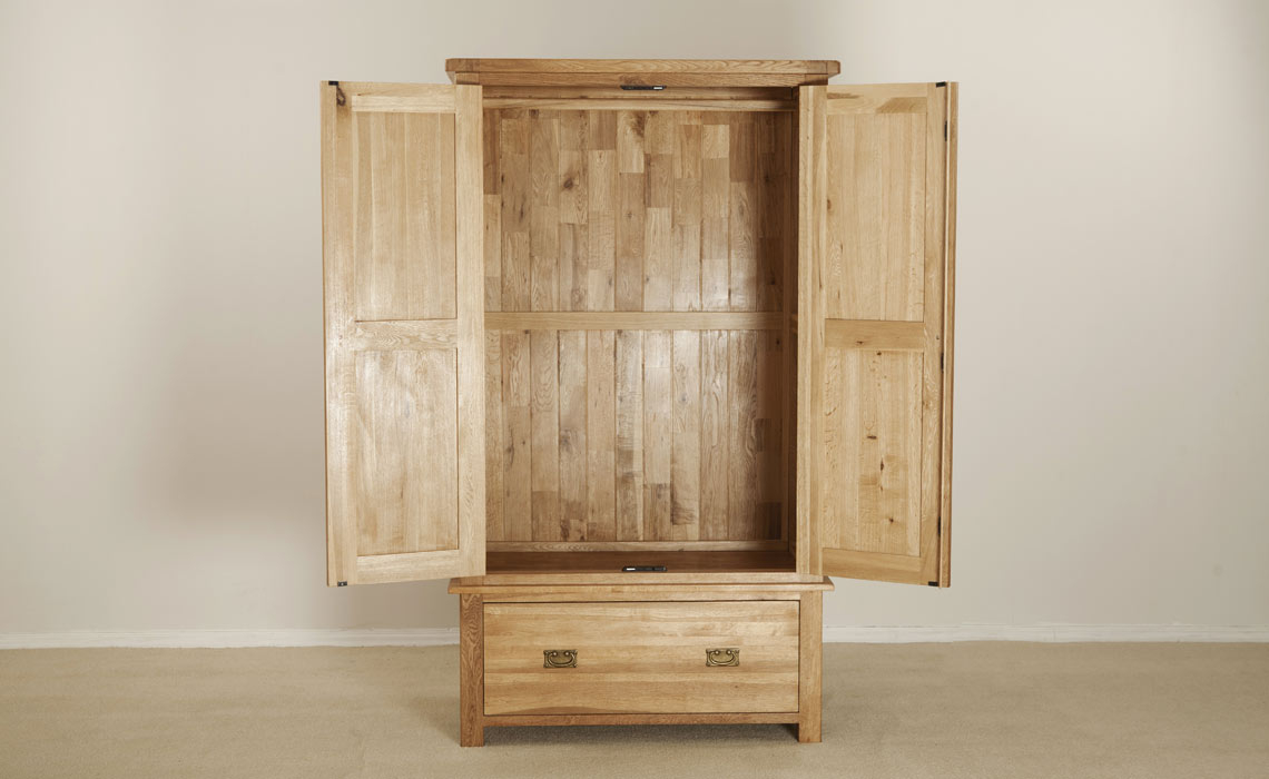 Framlingham Solid Oak 1 Drawer Wardrobe