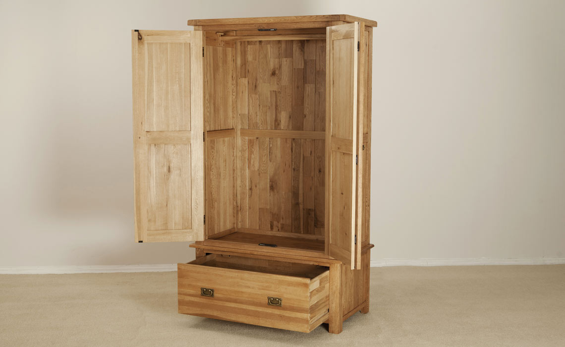 Framlingham Solid Oak 1 Drawer Wardrobe