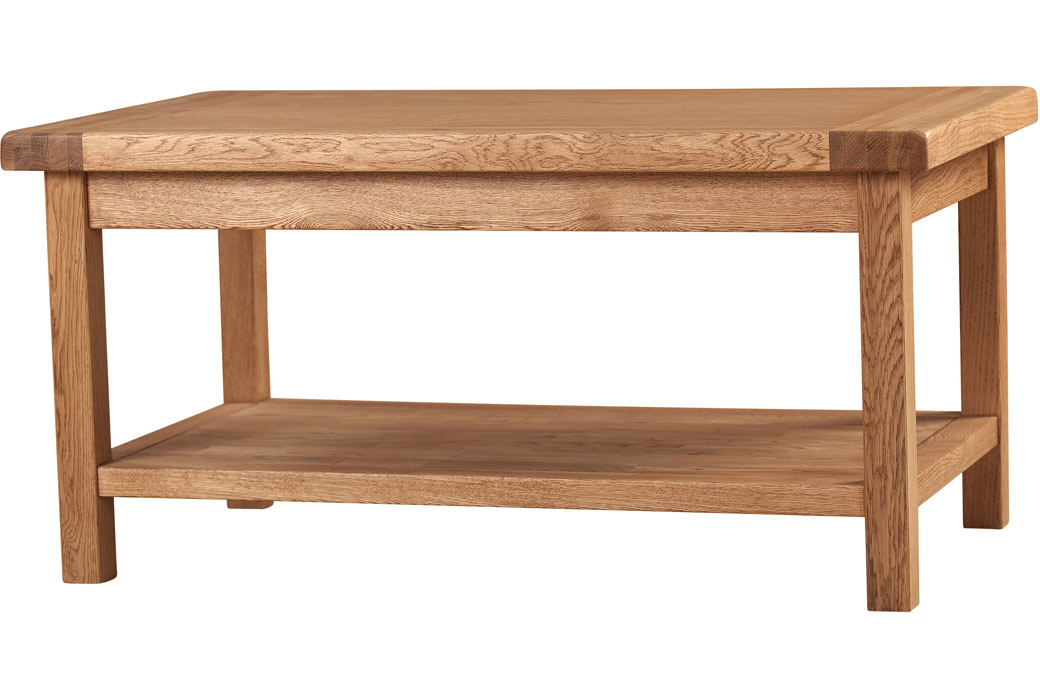 Framlingham Solid Oak Coffee Table With Shelf