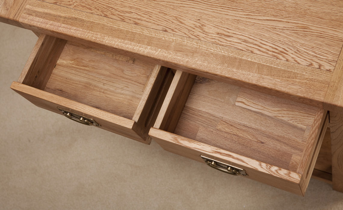 Framlingham Solid Oak 2 Drawer Console