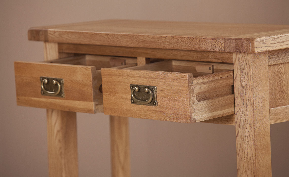 Framlingham Solid Oak 2 Drawer Console