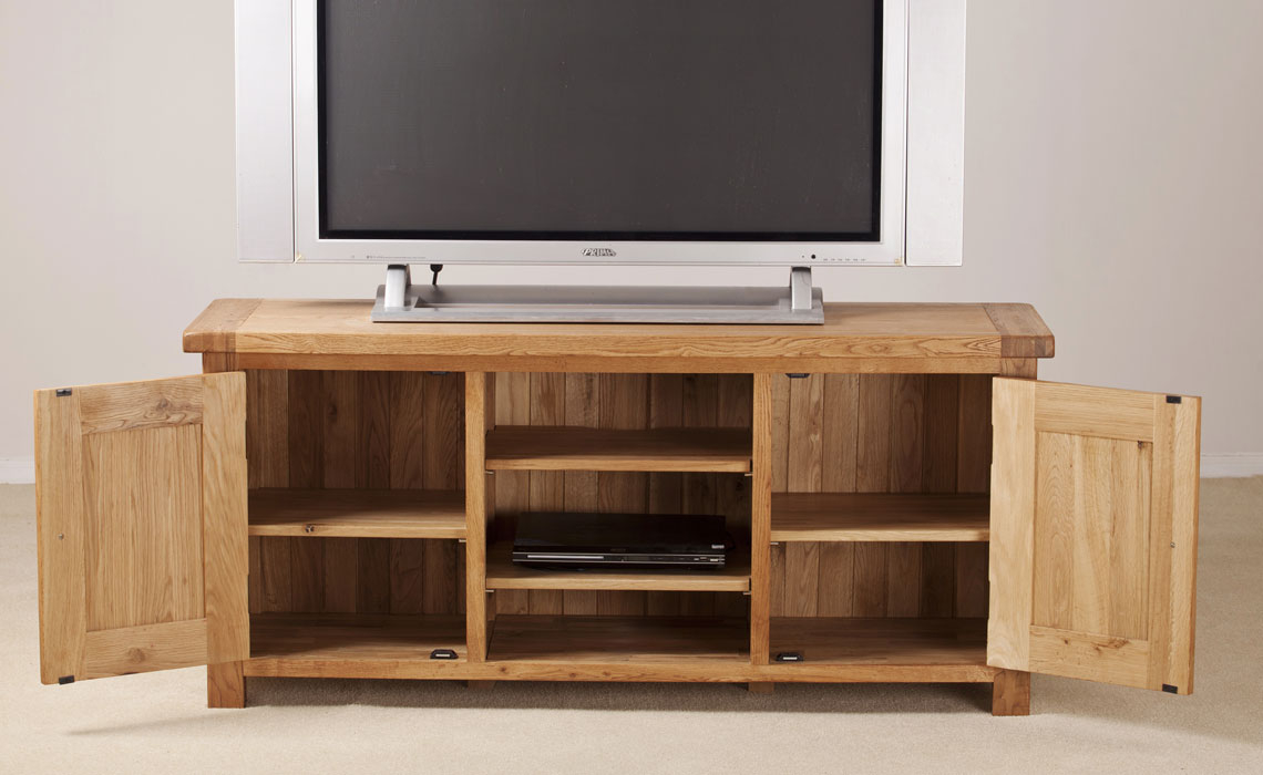 Framlingham Solid Oak Large TV With Doors
