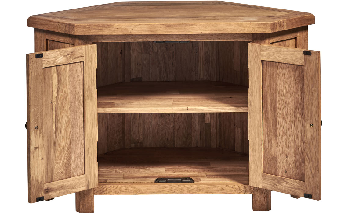 Framlingham Solid Oak Corner TV Unit