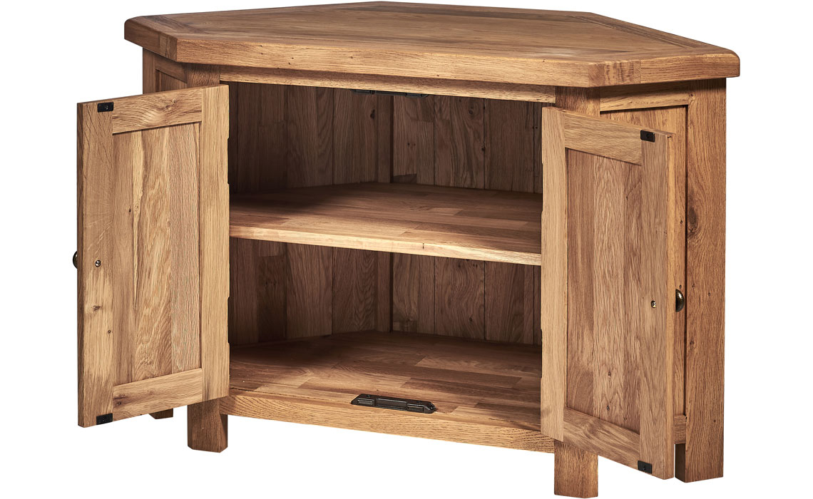 Framlingham Solid Oak Corner TV Unit