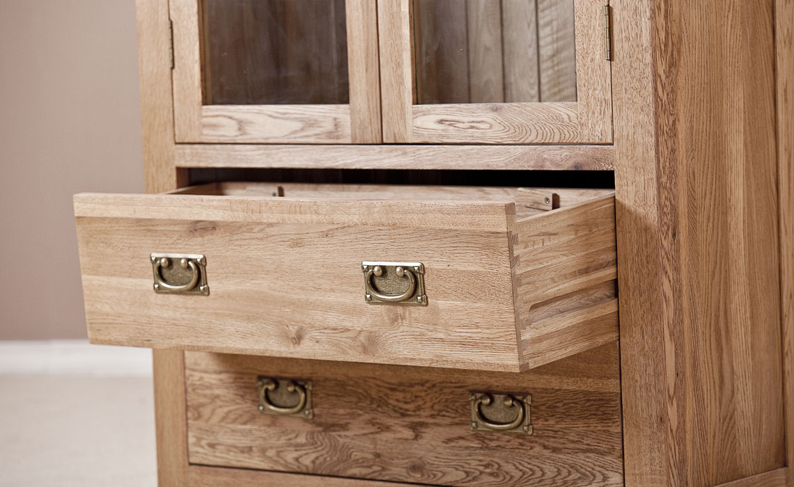 Framlingham Solid Oak Glass Display Cabinet