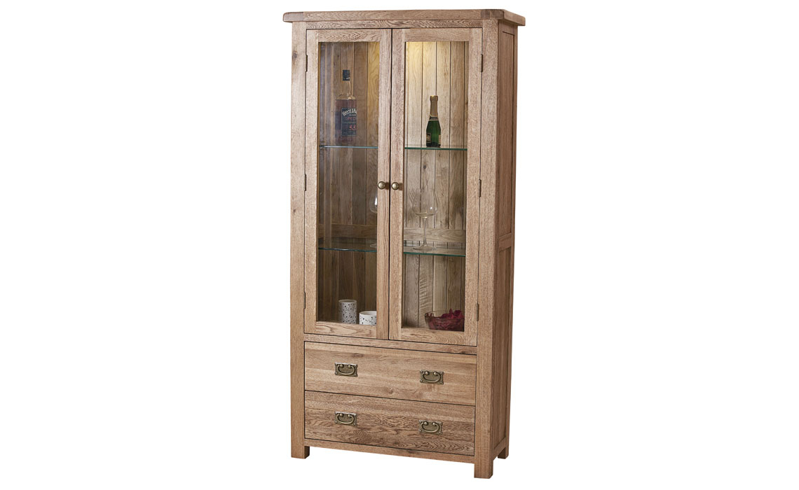 Framlingham Solid Oak Glass Display Cabinet