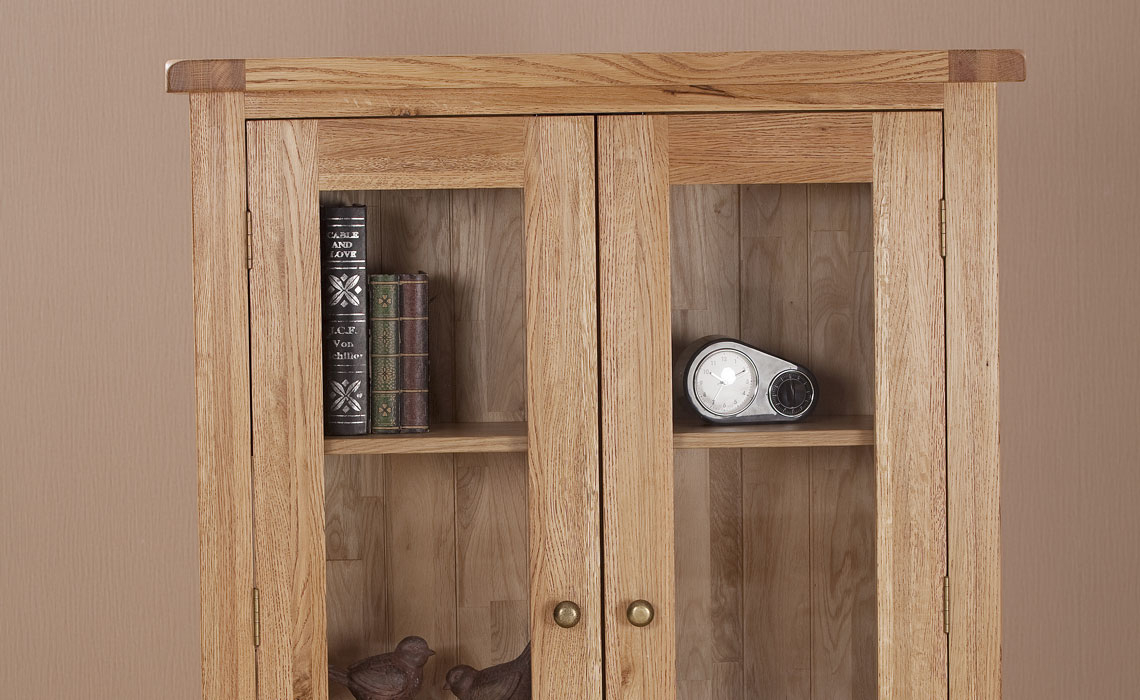 Framlingham Solid Oak Glass Dresser Top 3ft