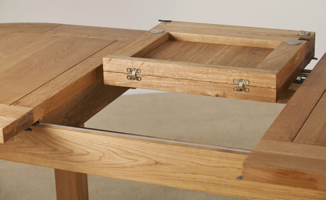 Framlingham Solid Oak Large D-End Extending Table
