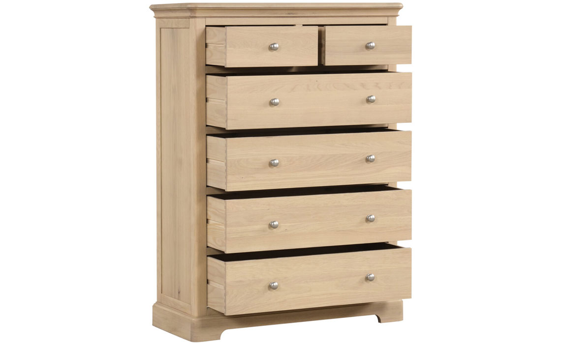 Melford Oak 2 Over 4 Chest Of Drawers