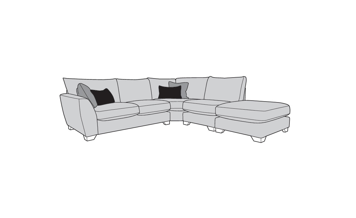 Macy Corner Sofa With Footstool
